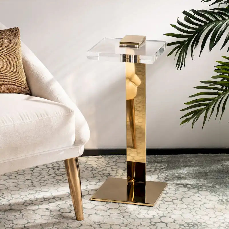  Couture Shiloh Acrylic Drink Table - 9.8 W x 9.8 L x 24 H - 10Wx10Dx24H