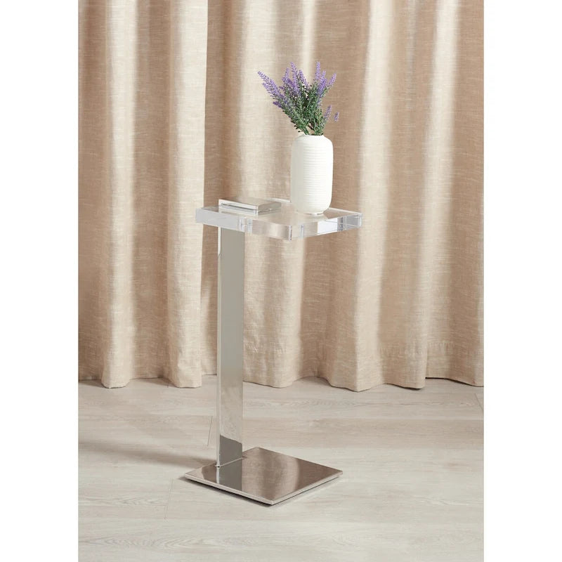 Table à boisson en acrylique Shiloh Couture - 9,8 L x 9,8 P x 24 H - 10Lx10Px24H