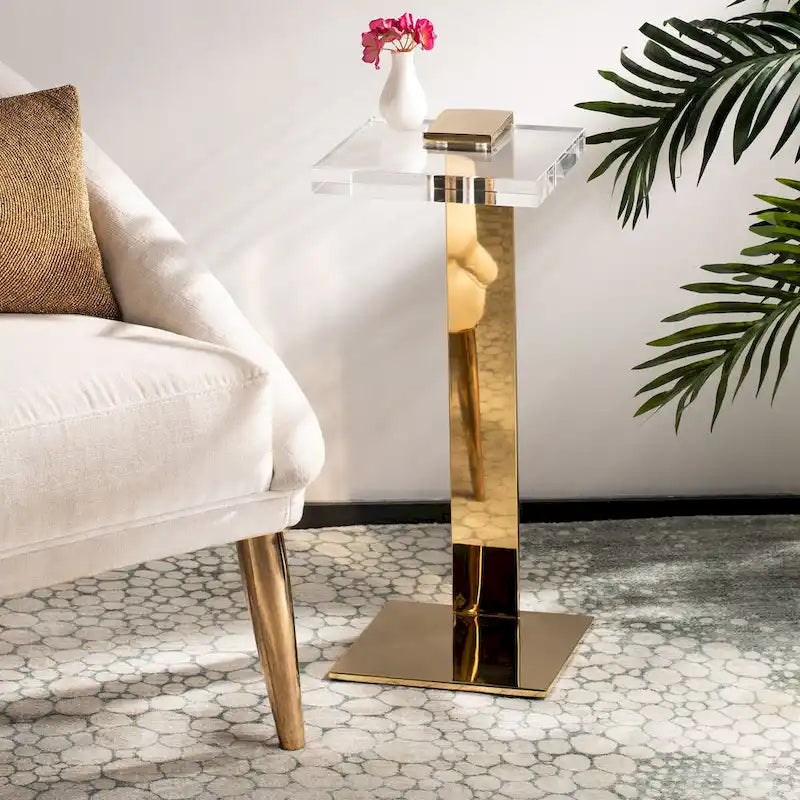 Table à boisson en acrylique Shiloh Couture - 9,8 L x 9,8 P x 24 H - 10Lx10Px24H