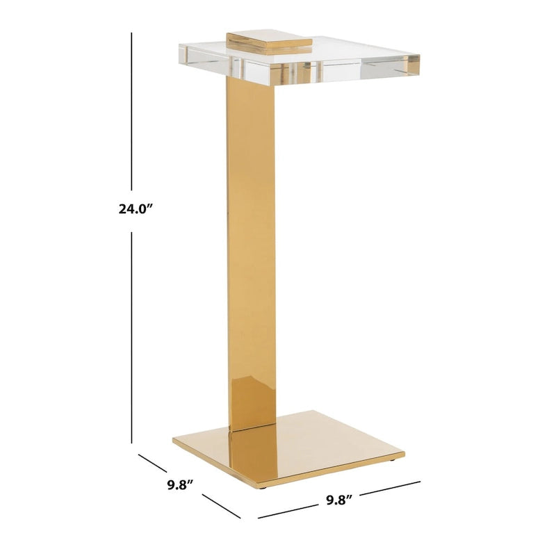 Table à boisson en acrylique Shiloh Couture - 9,8 L x 9,8 P x 24 H - 10Lx10Px24H