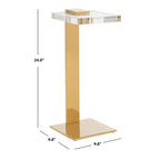 Table à boisson en acrylique Shiloh Couture - 9,8 L x 9,8 P x 24 H - 10Lx10Px24H