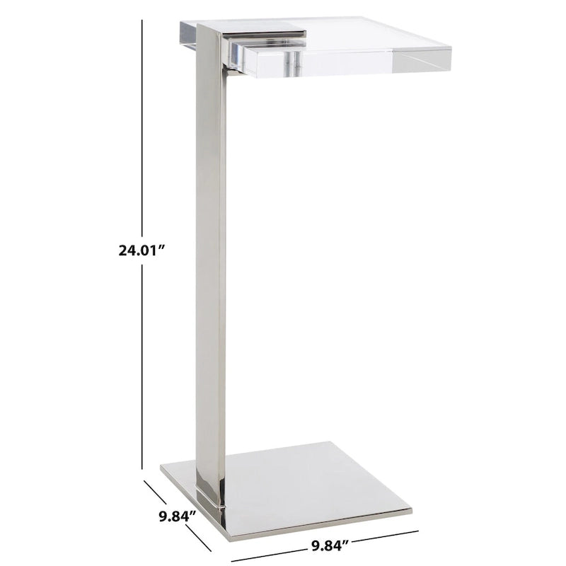 Table à boisson en acrylique Shiloh Couture - 9,8 L x 9,8 P x 24 H - 10Lx10Px24H