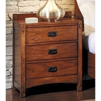 Ensemble de chambre à coucher 3 pièces en bois massif avec rangement, lit Queen