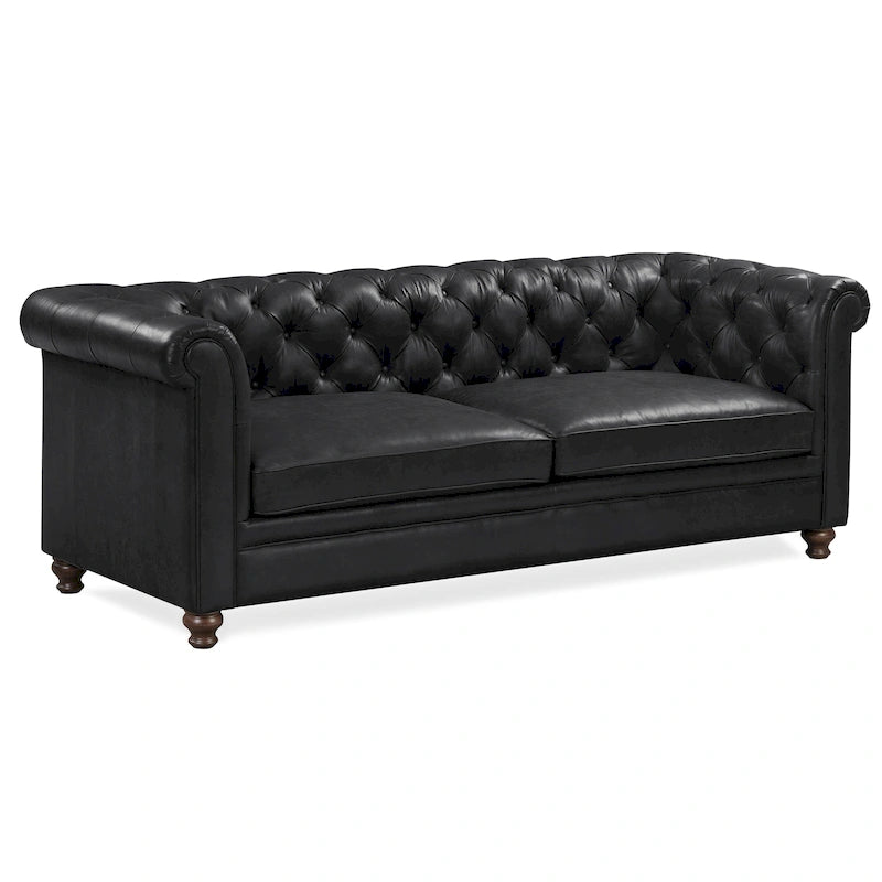 Canapé Lyon 87 - Cuir véritable italien pleine fleur