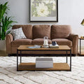 Caffoz Tall Center Table Coffee Table with Storage Shelf