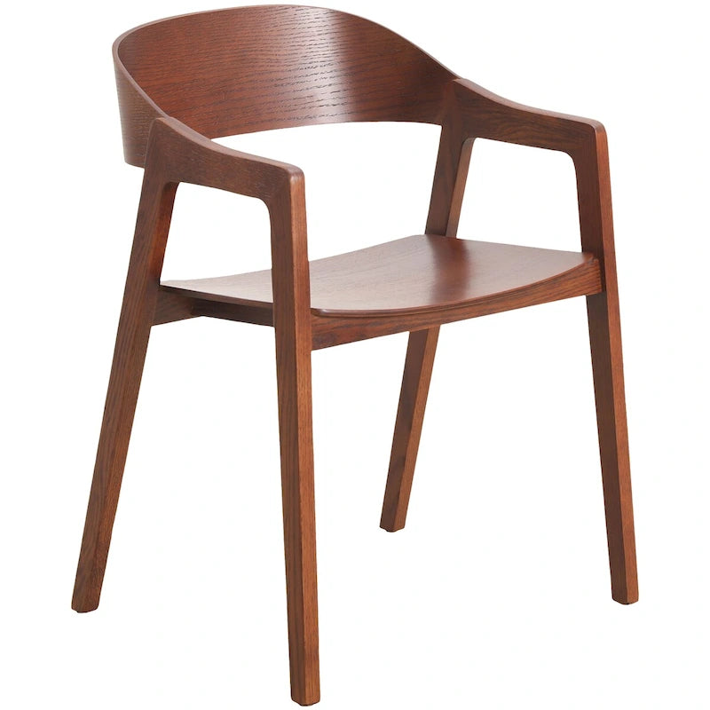 Chaises de salle à manger modernes avec accoudoirs en bois de chêne pour salle à manger, salon et cuisine