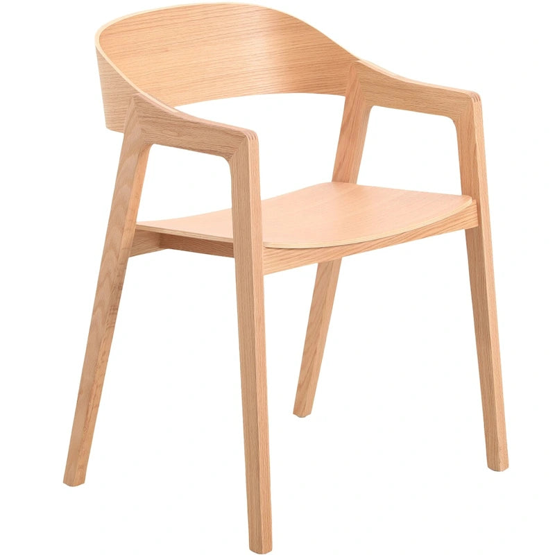 Chaises de salle à manger modernes avec accoudoirs en bois de chêne pour salle à manger, salon et cuisine