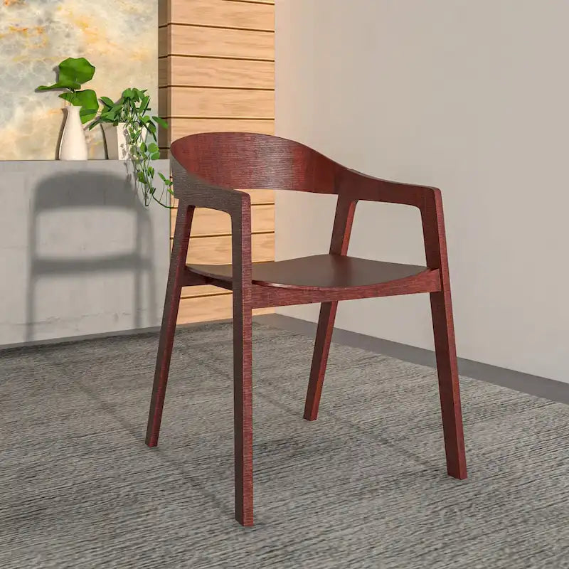 Chaises de salle à manger modernes avec accoudoirs en bois de chêne pour salle à manger, salon et cuisine