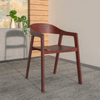 Chaises de salle à manger modernes avec accoudoirs en bois de chêne pour salle à manger, salon et cuisine