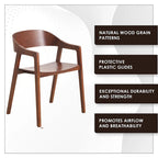 Chaises de salle à manger modernes avec accoudoirs en bois de chêne pour salle à manger, salon et cuisine