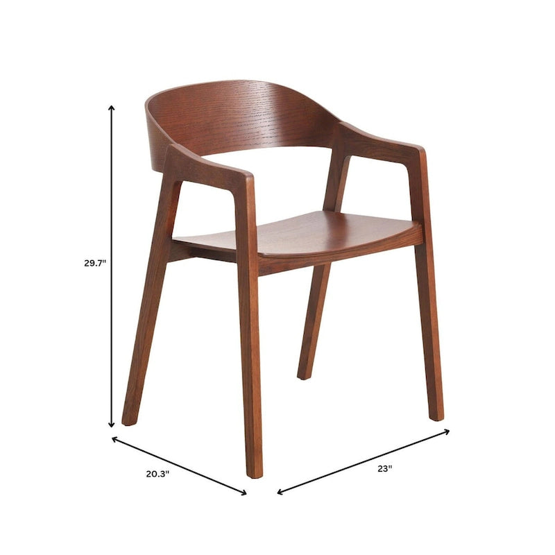Chaises de salle à manger modernes avec accoudoirs en bois de chêne pour salle à manger, salon et cuisine