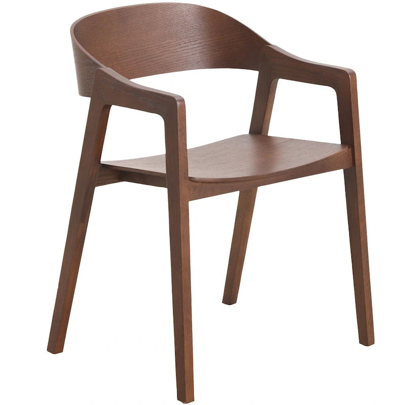 Chaises de salle à manger modernes avec accoudoirs en bois de chêne pour salle à manger, salon et cuisine