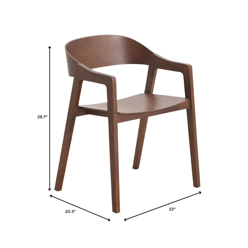 Chaises de salle à manger modernes avec accoudoirs en bois de chêne pour salle à manger, salon et cuisine
