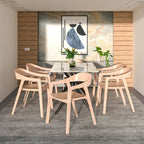 Chaises de salle à manger modernes avec accoudoirs en bois de chêne pour salle à manger, salon et cuisine