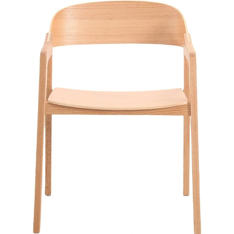 Chaises de salle à manger modernes avec accoudoirs en bois de chêne pour salle à manger, salon et cuisine