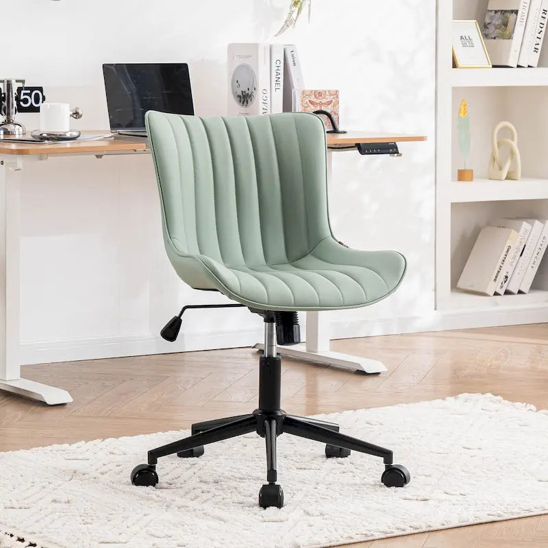 Chaise de bureau ergonomique sans accoudoirs avec roulettes