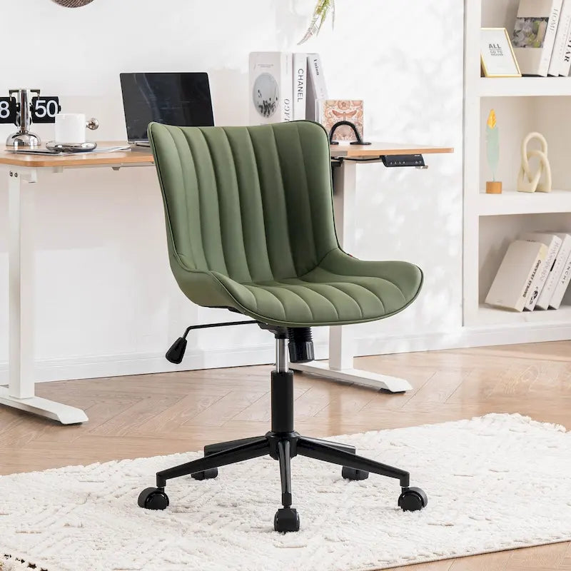Chaise de bureau ergonomique sans accoudoirs avec roulettes