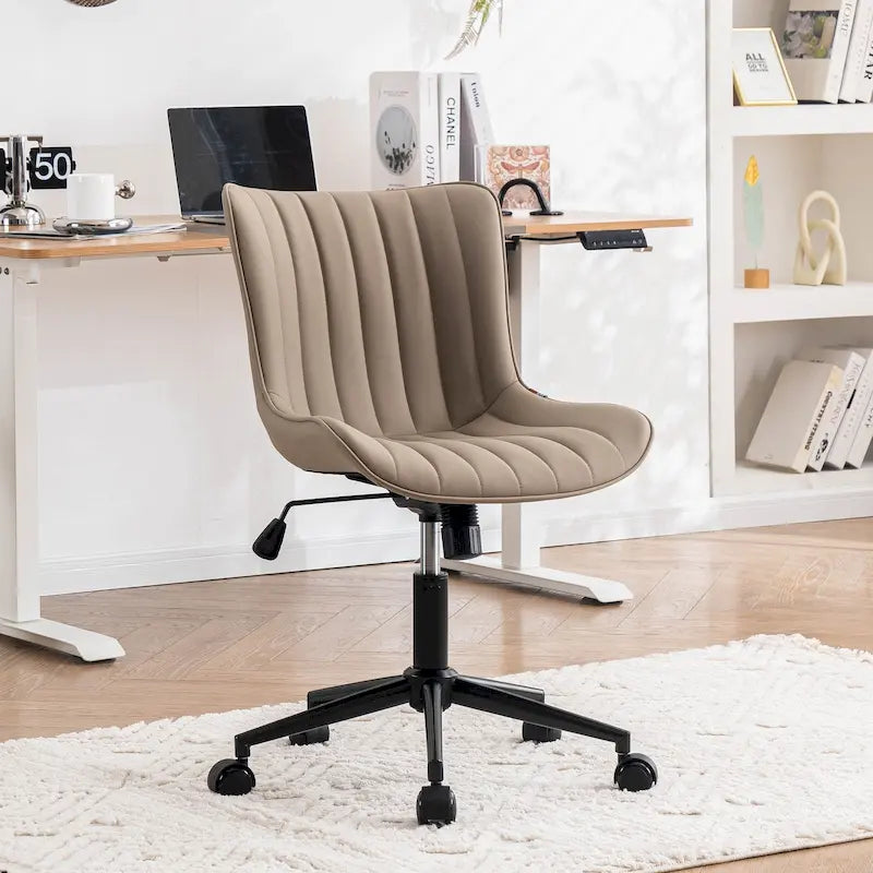 Chaise de bureau ergonomique sans accoudoirs avec roulettes