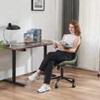 Chaise de bureau ergonomique sans accoudoirs avec roulettes
