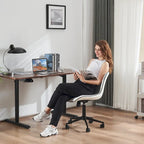Chaise de bureau ergonomique sans accoudoirs avec roulettes