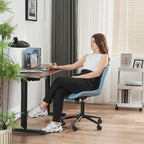 Chaise de bureau ergonomique sans accoudoirs avec roulettes