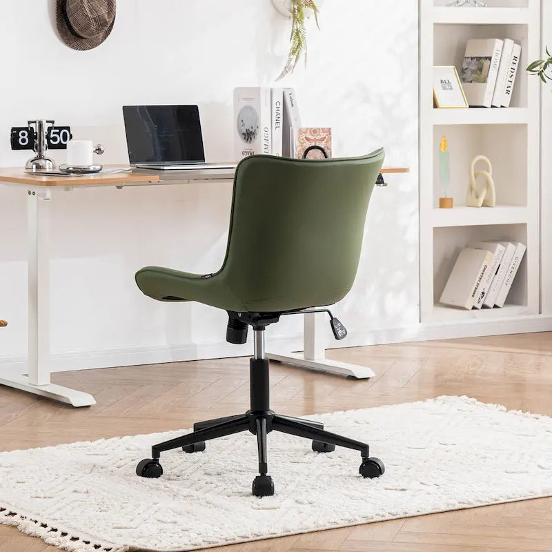 Chaise de bureau ergonomique sans accoudoirs avec roulettes