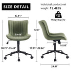 Chaise de bureau ergonomique sans accoudoirs avec roulettes