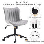 Chaise de bureau ergonomique sans accoudoirs avec roulettes