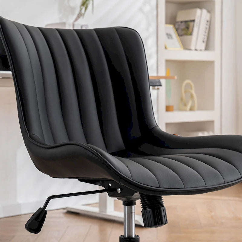 Chaise de bureau ergonomique sans accoudoirs avec roulettes