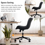 Chaise de bureau ergonomique sans accoudoirs avec roulettes