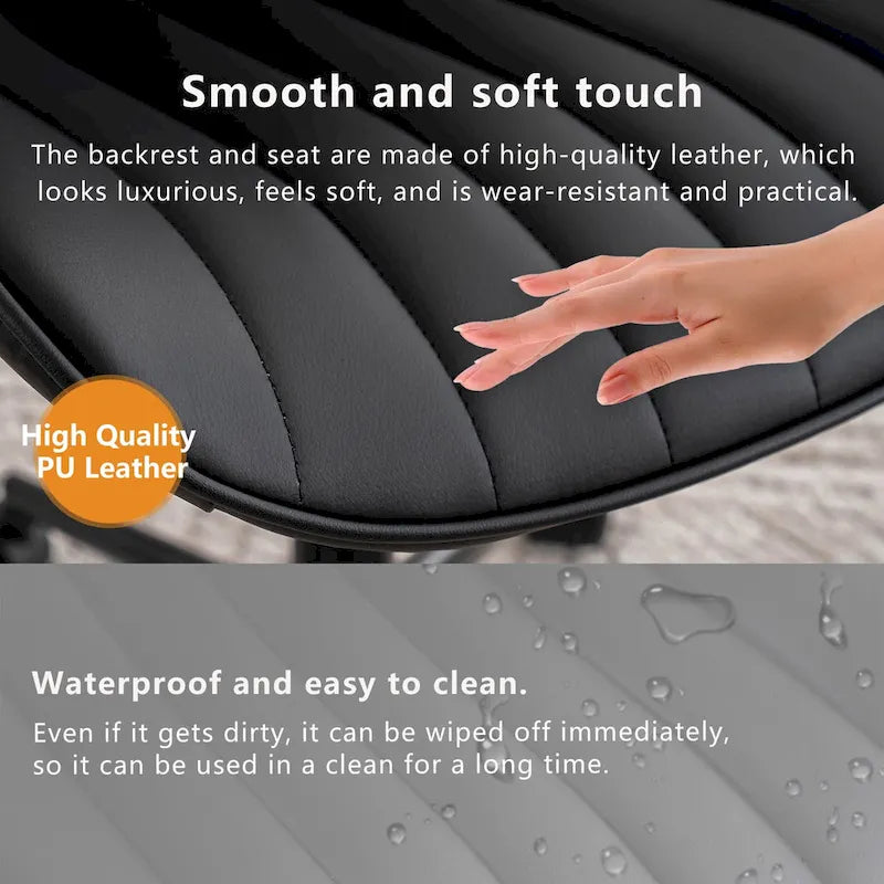 Chaise de bureau ergonomique sans accoudoirs avec roulettes