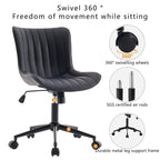 Chaise de bureau ergonomique sans accoudoirs avec roulettes