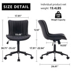 Chaise de bureau ergonomique sans accoudoirs avec roulettes
