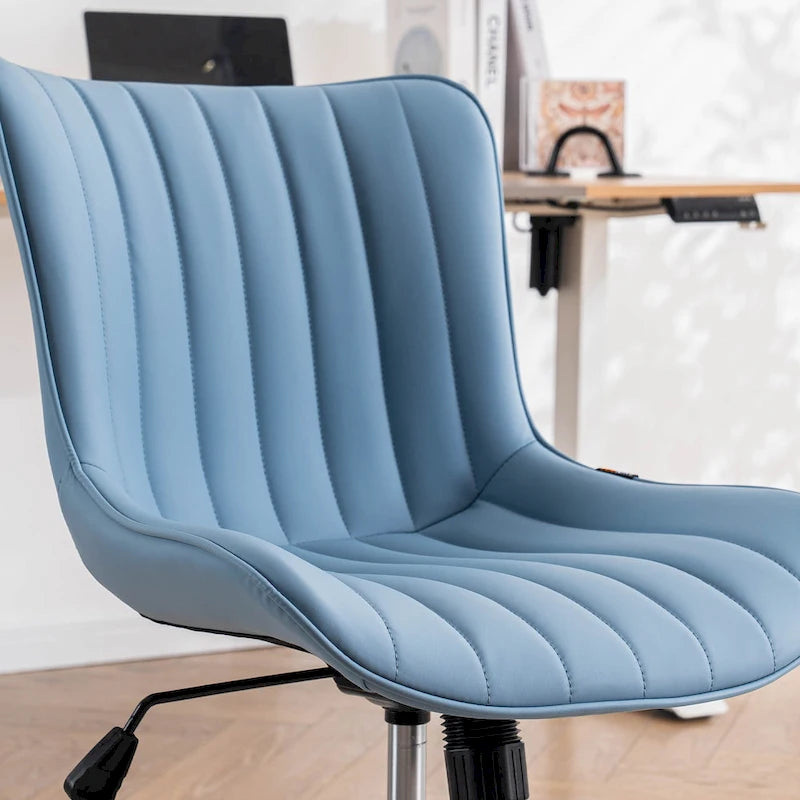 Chaise de bureau ergonomique sans accoudoirs avec roulettes