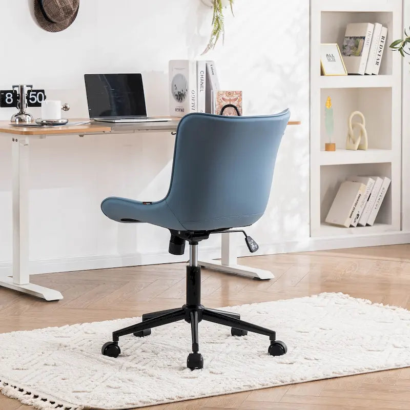 Chaise de bureau ergonomique sans accoudoirs avec roulettes