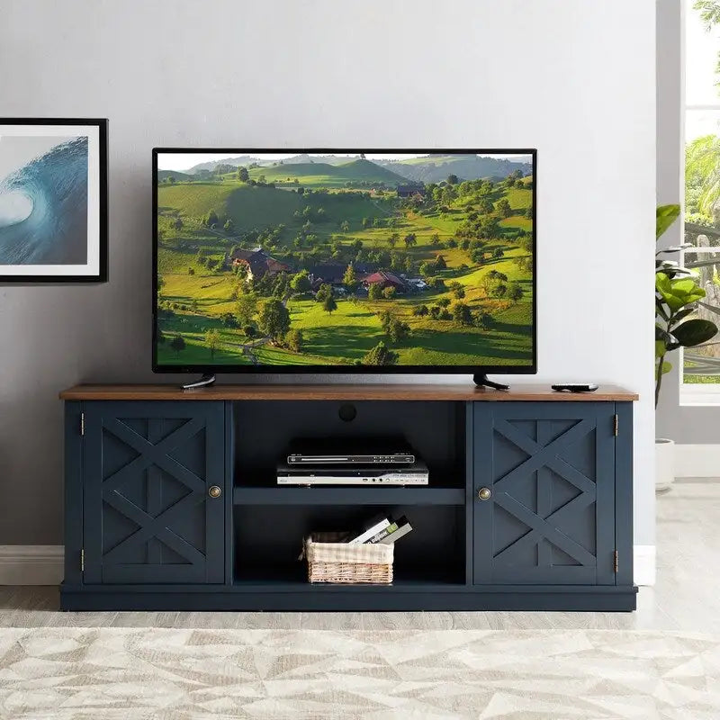 Meuble TV console média de 64 po pour téléviseurs jusqu'à 75 po - 64 po de largeur