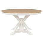 Table à manger extensible de style rétro avec rallonge de 12 pouces