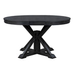 Table à manger extensible de style rétro avec rallonge de 12 pouces