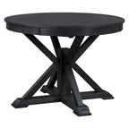 Table à manger extensible de style rétro avec rallonge de 12 pouces