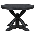 Table à manger extensible de style rétro avec rallonge de 12 pouces