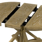 Table à manger extensible de style rétro avec rallonge de 12 pouces
