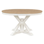 Table à manger extensible de style rétro avec rallonge de 12 pouces