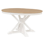 Table à manger extensible de style rétro avec rallonge de 12 pouces