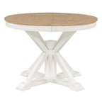 Table à manger extensible de style rétro avec rallonge de 12 pouces