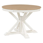 Table à manger extensible de style rétro avec rallonge de 12 pouces