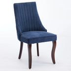 Chaises de salle à manger en lin flocage tissu rayonne Chaises de cuisine rembourrées en tissu confortable, lot de 2