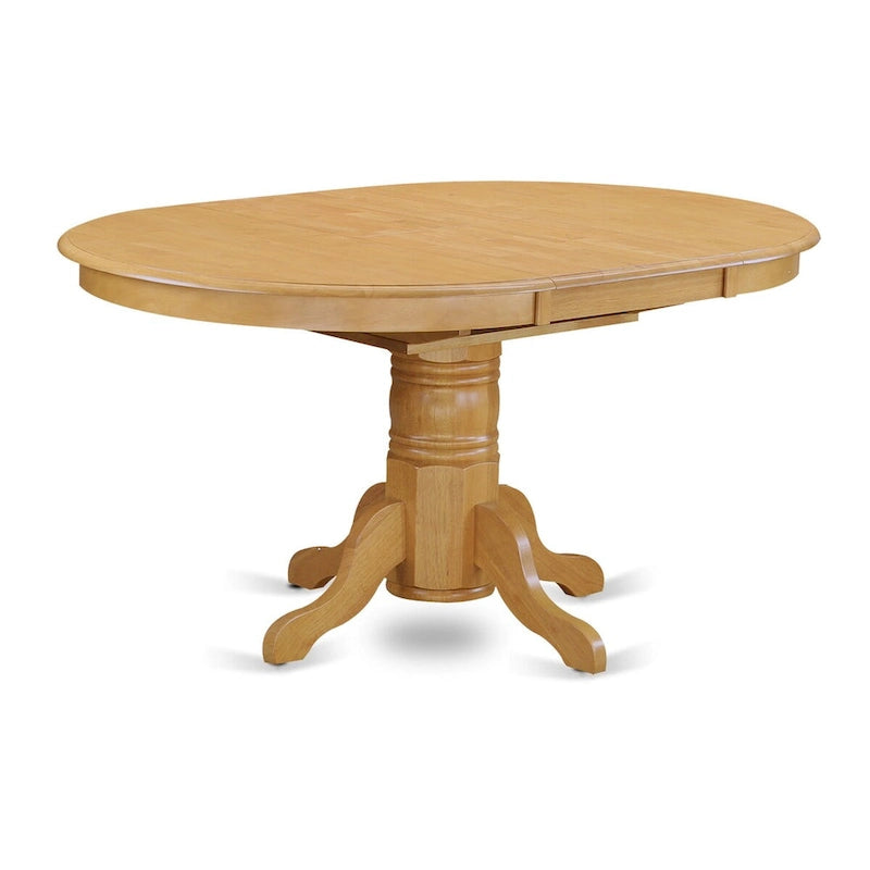 Ensemble de salle à manger 7 pièces comprenant une table de cuisine ovale avec rallonge papillon et 6 chaises de salle à manger, chêne