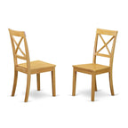 Ensemble de salle à manger 7 pièces comprenant une table de cuisine ovale avec rallonge papillon et 6 chaises de salle à manger, chêne