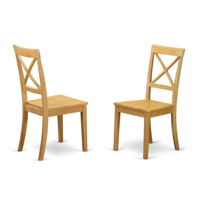 Ensemble de salle à manger 7 pièces comprenant une table de cuisine ovale avec rallonge papillon et 6 chaises de salle à manger, chêne