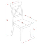 Ensemble de salle à manger 7 pièces comprenant une table de cuisine ovale avec rallonge papillon et 6 chaises de salle à manger, chêne